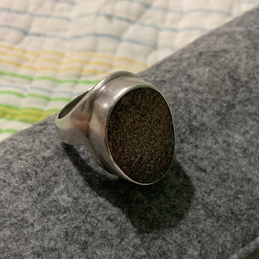 Silver and Brown women ring